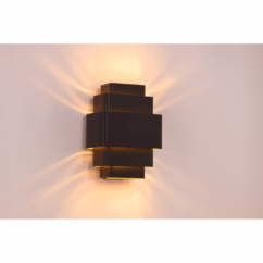 Artdelight Design wandlamp Layers zwart met gouden binnenkant WL LAYERS ZW-GO