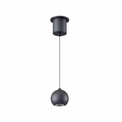 Artdelight Hanglamp bol Miami zwart Ø 10cm HL MIAMI ZW