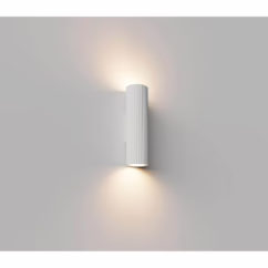 Artdelight Unieke wandlamp Brest wit met ribbels WL 8256R WI