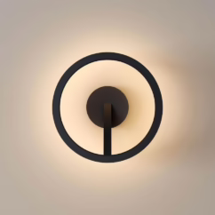 Artdelight Zwarte wandlamp Oregon strak design WL OREGON ZW