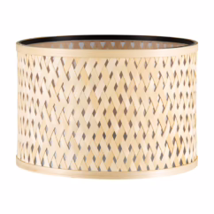 Bamboo Lampenkap - Cilindrisch - Beige - Boheemse stijl - ø30 x 20 cm - E27 fitting - Ontworpen voor tafellampen en Pendellamp - Ontworpen voor woonkamer en eetkamer