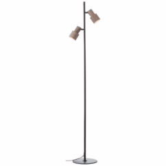 Brilliant Design vloerlamp Cadiz zwart met brons 60116/76