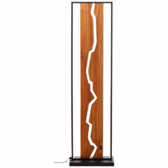 Brilliant Design vloerlamp Thunder zwart met hout G80111/76