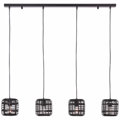 Brilliant Hanglamp Crosstown Zwart 4xe27