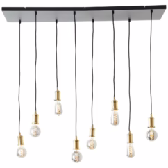 Brilliant Hanglamp Darcia Zwart 8xe27
