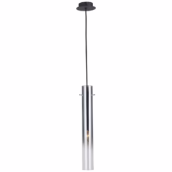 Brilliant Hanglamp Glasini Zwart Rookglas E14