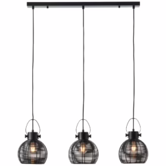 Brilliant Hanglamp Sambo Zwart 3xe27