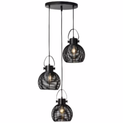 Brilliant Hanglamp Sambo Zwart ⌀45cm 3xe27
