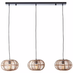 Brilliant Hanglamp Woodball Rotan 3xe27