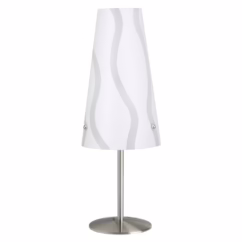 Brilliant Moderne tafellamp Isi witgrijs met RVS 02747/05