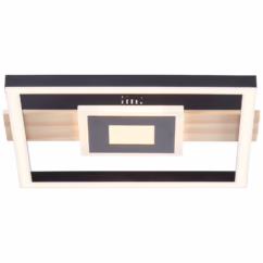 Brilliant Plafondlamp Baldo Hout Zwart 24w