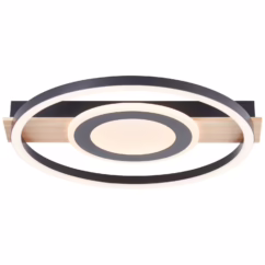 Brilliant Plafondlamp Maureen Hout Zwart ⌀37cm 22w
