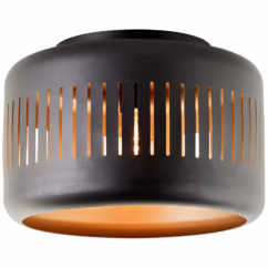 Brilliant Plafondlamp Tyas Zwart Goud ⌀38cm E27