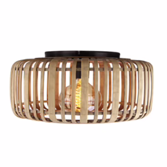 Brilliant Plafondlamp Woodrow Lichtbruin Hout ⌀50cm E27