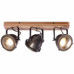 Brilliant Plafondspot Carmen Wood Hout 3xgu10