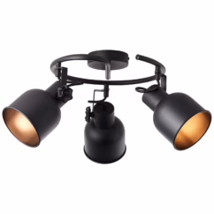 Brilliant Plafondspot Rolet Spiraal Zwart 3xe14