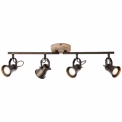 Brilliant Spot Seed Hout Zwart 4xgu10