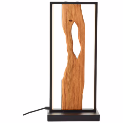Brilliant Tafellamp Chaumont Zwart Hout 10w