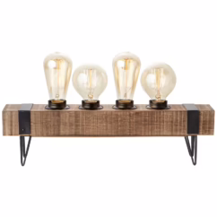 Brilliant Tafellamp Woodhill Antiek Zwart 4xe27