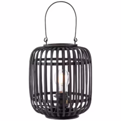 Brilliant Tafellamp Woodrow Bamboe Zwart E27