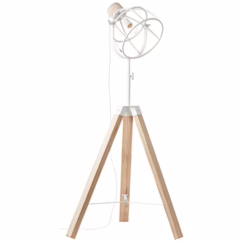 Brilliant Vloerlamp Matrix Wood Wit E27