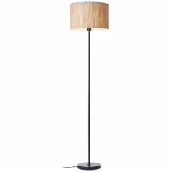 Brilliant Vloerlamp Wimea Zeegras Zwart ⌀38cm E27