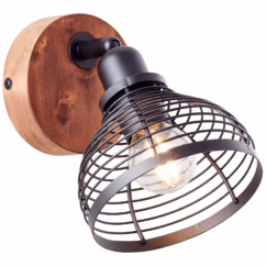 Brilliant Wandspot Avia Zwart Koper E14