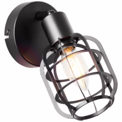 Brilliant Wandspot Spacid Zwart E14