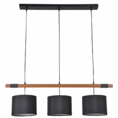 Corep Hanglamp Bogart Hout Eiken 3xe27