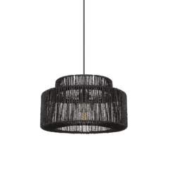 Corep Hanglamp Cancun Zwart Papier ⌀38cm E27
