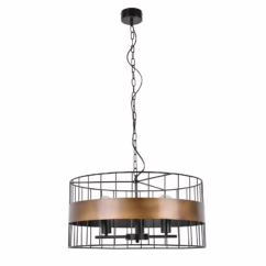 Corep Hanglamp Raw Xxl Zwart 3xe27