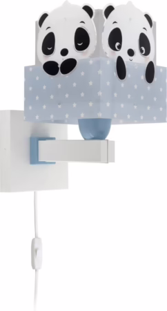 Dalber Kinderkamer wandlamp Panda soft blauw 63169T