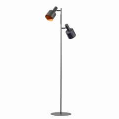 ETH Design vloerlamp Sledge 2-lichts zwart 05-VL8387-30