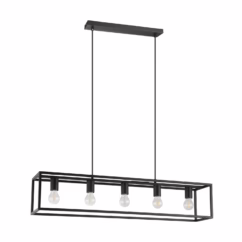 Eglo Hanglamp Blackcrown Zwart 5xe27