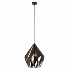 Eglo Hanglamp Carlton 1 Zwart Koper ⌀38,5cm E27