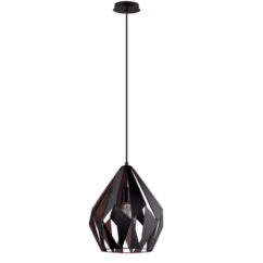 Eglo Hanglamp Carlton Zwart Koper E27