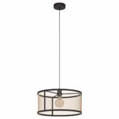 Eglo Hanglamp Dellow Zwart/messing E27