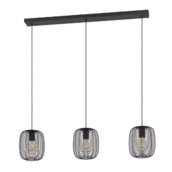 Eglo Hanglamp Derwen Zwart 3xe27