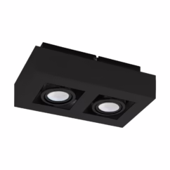 Eglo Plafondlamp Mendoza Zwart 2xgu10