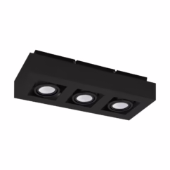 Eglo Plafondlamp Mendoza Zwart 3xgu10