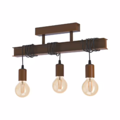 Eglo Plafondlamp Townshend 4 Antiek Bruin 3xe27 60w