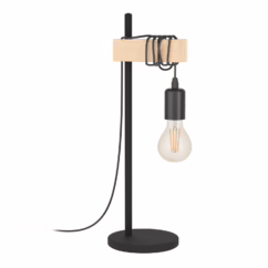Eglo Tafellamp Townshend Zwart Eik E27