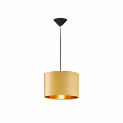 Fischer & Honsel Hanglamp Aura Oker Fluweel ⌀30cm E27 40w