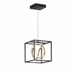 Fischer & Honsel Hanglamp Gisi Zwart 14w