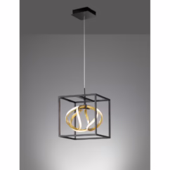 Fischer & Honsel Hanglamp Led Gesa Zwart 17w