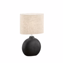 Fischer & Honsel Tafellamp Foro Zwart Beige E14 40w