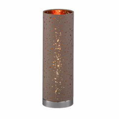 Fischer & Honsel Tafellamp Thor Taupe/koper E14