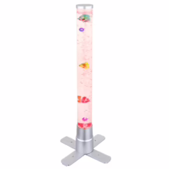 Globo Bubbel vloerlamp Mendoza zilvergrijs met visjes 9017
