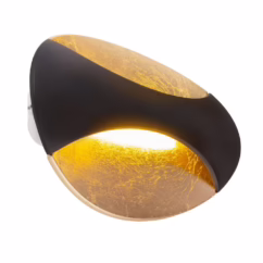 Globo Design wandlamp Alexandra zwart met goud 78400G