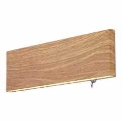 Globo Design wandlamp Siegfried S hout met schakelaar 41751W-8